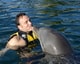 Kissing a Dolphin