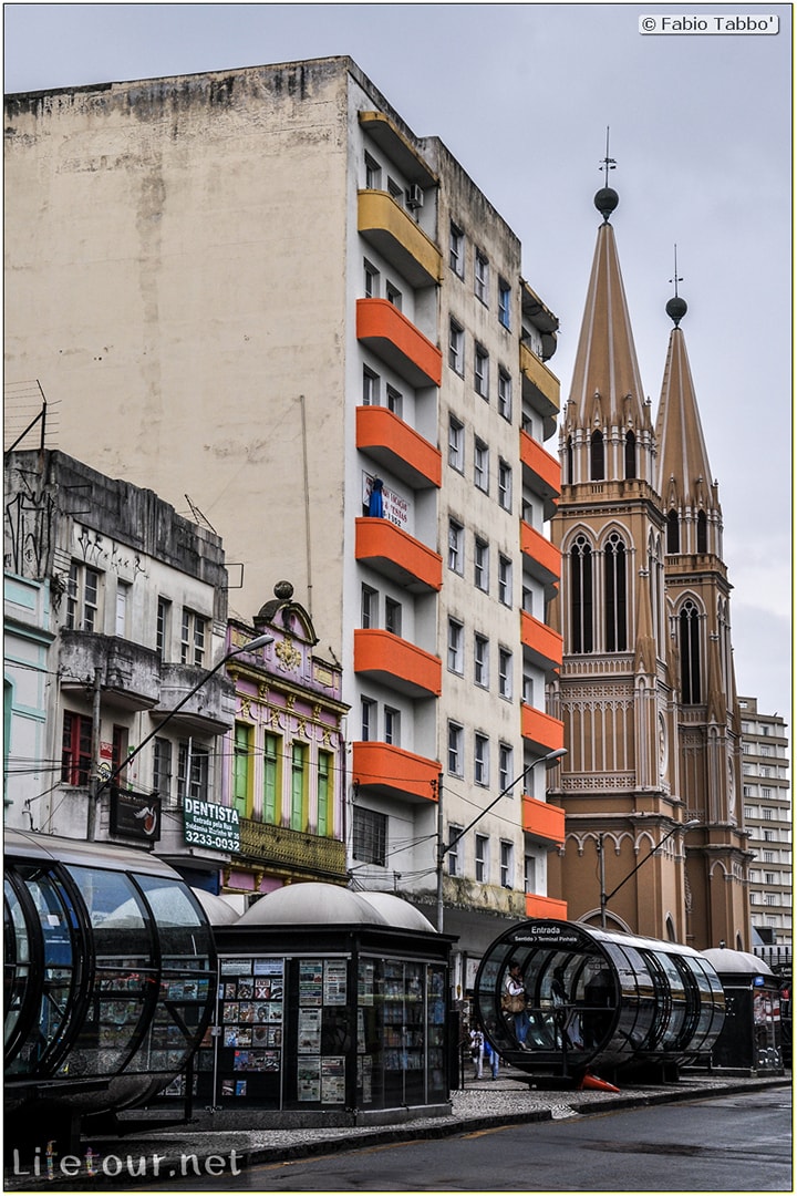 Curitiba - Historical center - Praça generoso marques and Catedral Metropolitana - 886