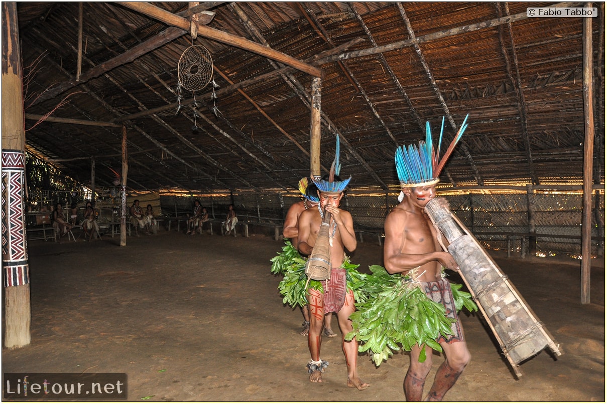 Fabio's LifeTour - Brazil (2015 April-June and October) - Manaus - Amazon Jungle - Indios village - 2- ceremonial dancing - 8079